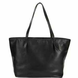 Sam Edelman Women's Medium Eden Leather Top Magnet Closure Tote Batg - Black